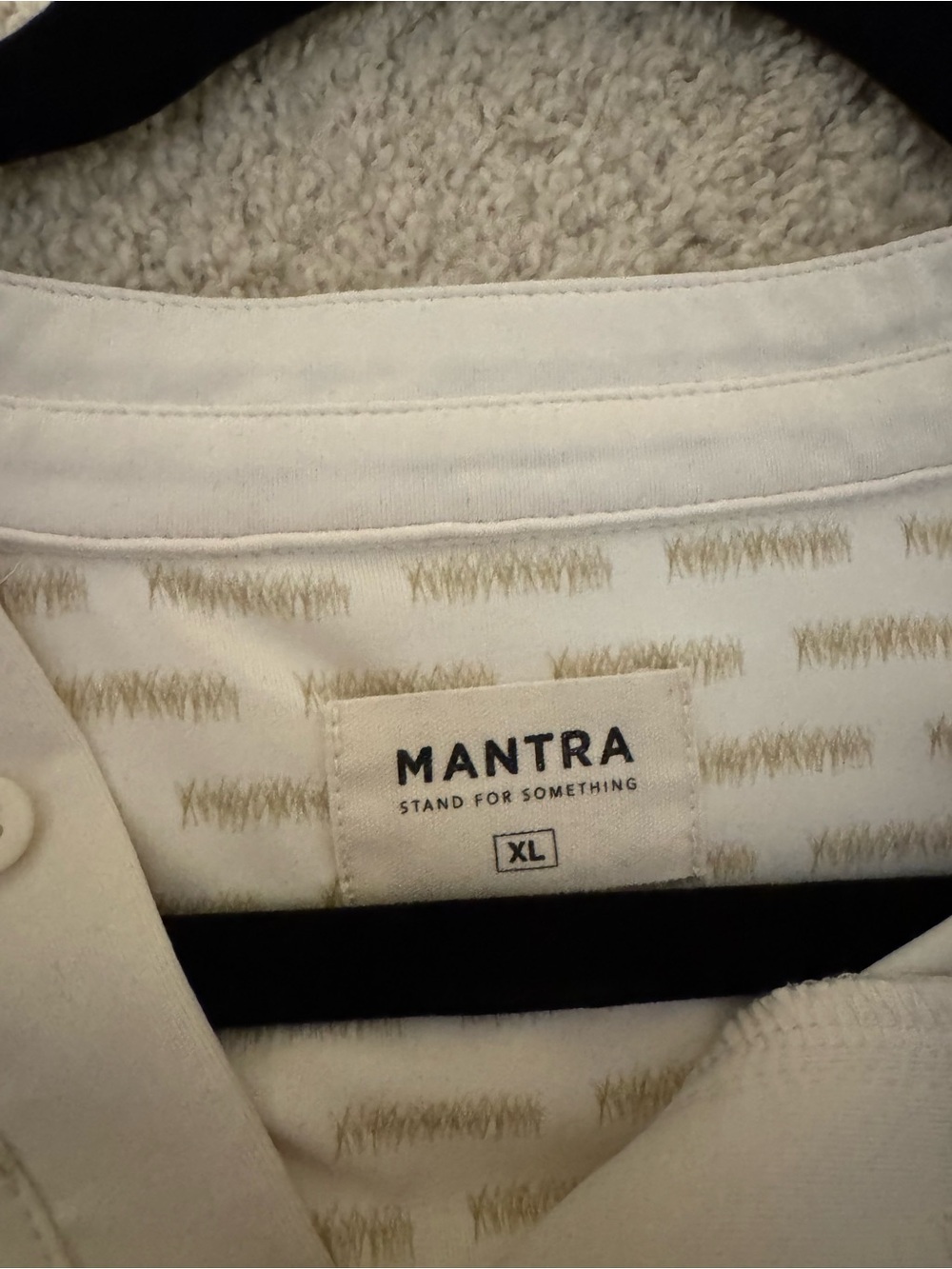 Mantra Men's White Patterned Polo Shirt - Picture 3 of 3